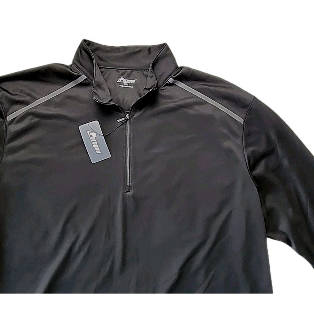 New Paragon Performance 1/4-Zip‎ Golf Pullover Men's 3XL Black Moisture-Wick NWT